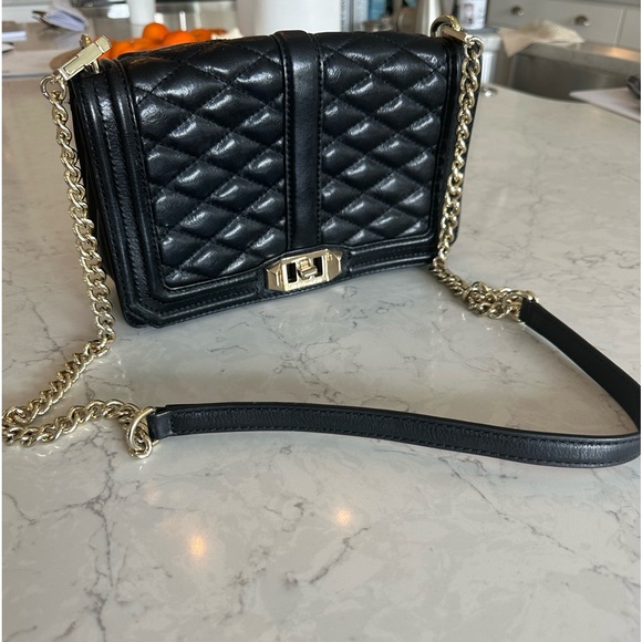 EUC Rebecca Minkoff quilted Love crossbody - Picture 6 of 9